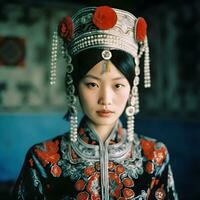 Ainu Cultural Elegance   generative ai photo