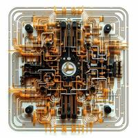 AI Generated Circuit Board Maze photo