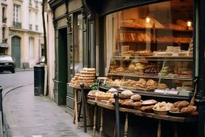 encantador parisino panadería deleite generativo ai foto