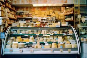 Charming French Cheese Emporium   generative ai photo