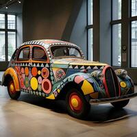 Artistic Elegance Paul Klee's Generative AI Car photo