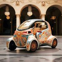 Futuristic Electric Car The Intersection of Design and AI photo