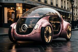 Futuristic Electric Car The Intersection of Design and AI photo