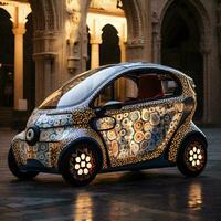 Futuristic Electric Car The Intersection of Design and AI photo