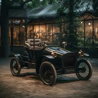 Vintage Elegance Classic Early 20th Century Car in Generative AI Art photo