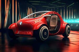 Futuristic Electric Car The Intersection of Design and AI photo