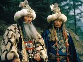 Timeless Traditions Ainu People in Generative AI Art photo