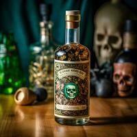 Deadly Elixir Poison Skull   Generative AI Art photo