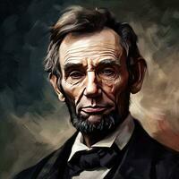 A portrait of Abraham Lincoln   generative AI photo