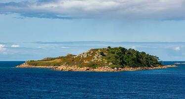 Scenic View of Millau Island, Brittany, France, Cotes d'Armor, Summer, Blue Sea and Sky photo