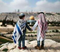 unidad en Jerusalén. generativo ai foto