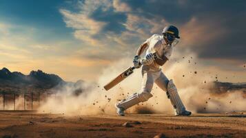 Baseball player in action on the field. photo