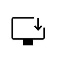 Install desktop icon on white background. vector