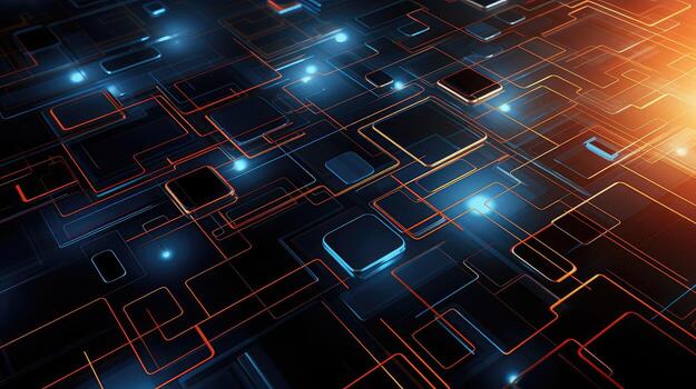 tech technology circuit lines ai generated photo