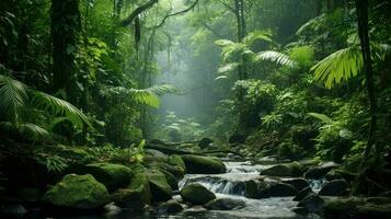 nature philippine rainforest lush ai generated photo