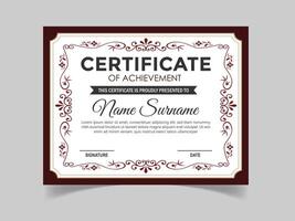 vector certificate template with elegant elements