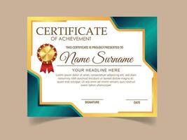 vector certificate template with elegant elements