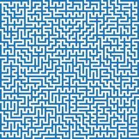 Blue labyrinth abstract background,square maze pattern vector illustration.