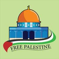 Free palestine slogan design art vector