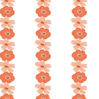 daisy flower pattern in a boho folk style vector