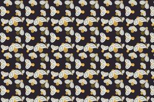 Vector cartoon bee pattern background