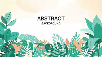 Nature background with plants and leaves vector