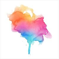 Abstract watercolor art hand paint on white background vector