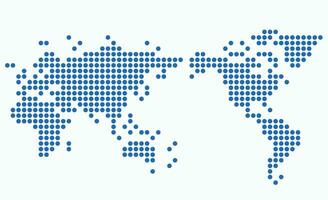 circulo forma mundo mapa en blanco antecedentes. vector