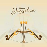 Vector happy dussehra bow and arrow festival greeting background