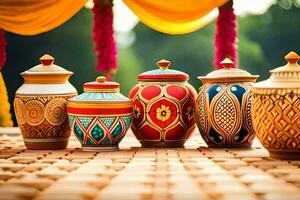 indian wedding decor ideas. AI-Generated photo