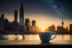 the city, coffee, sunrise, the city, the city, the city, the city,. AI-Generated photo