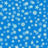 Snowflall seamless background. Vector pattern