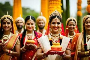 indian wedding ceremony in india. AI-Generated photo