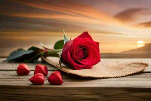 the rose is the symbol of love and romance, and the rose is the flower of love and. AI-Generated photo