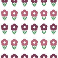 sin costura modelo dibujos animados flor y hojas. botánico fondo de pantalla para textil, regalo envolver papel vector