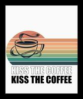 Beso el café vector