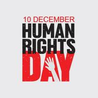 Human Rights Day typography vector for celebrate