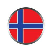 icono de la bandera de noruega vector