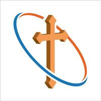 symbol of Christian cross vector