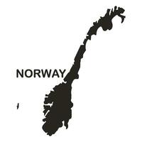 Noruega mapa icono vector