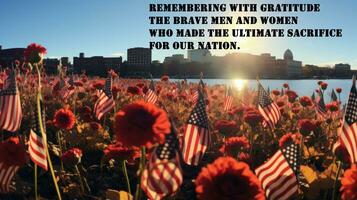 Remembering with gratitude the brave men and women who made the ultimate sacrifice for our nation. photo