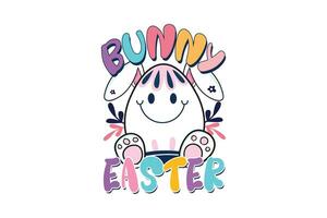 Bunny easter vector t-shirt design