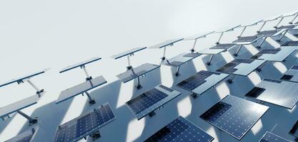 Solar photovoltaic panels array system photo