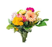 Flowers bouquet isolated on white background photo