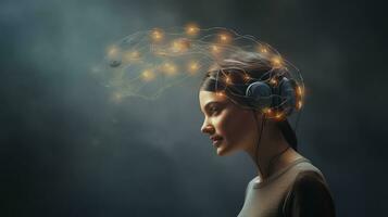 innovation brain interface device ai generated photo