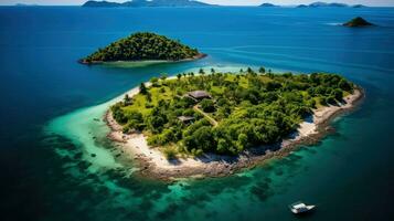 viaje aislado isla retiros ai generado foto