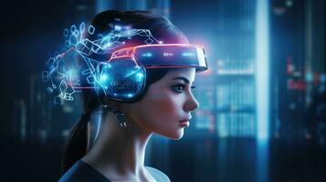computer brain interface device ai generated photo