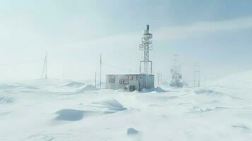 ice arctic polar stations ai generated photo