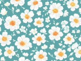 Seamless pattern floral, flower pattern ai generative photo