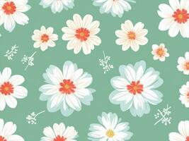 Seamless pattern floral, flower pattern ai generative photo